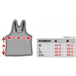 FITNESS AUTHORITY Bezrękawnik TANK TOP Power Pit kolor biały